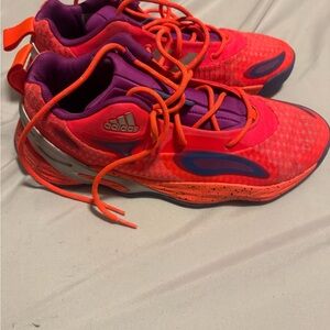 Adidas Women's Vibrant Pink and Orange Athletic Shoes